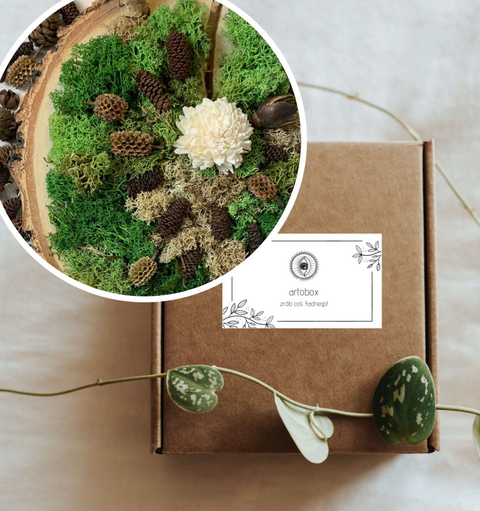 Artobox – obraz z mchów i porostów (20 cm)