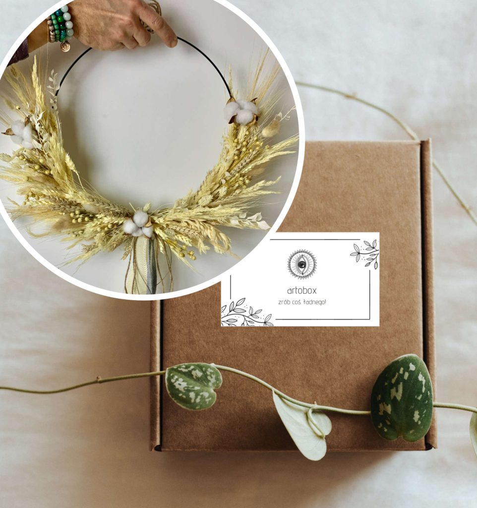 Artobox – dekor na ścianę z kwiatami bawełny