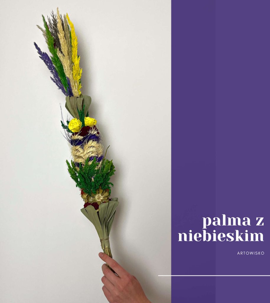 Palma z niebieskim